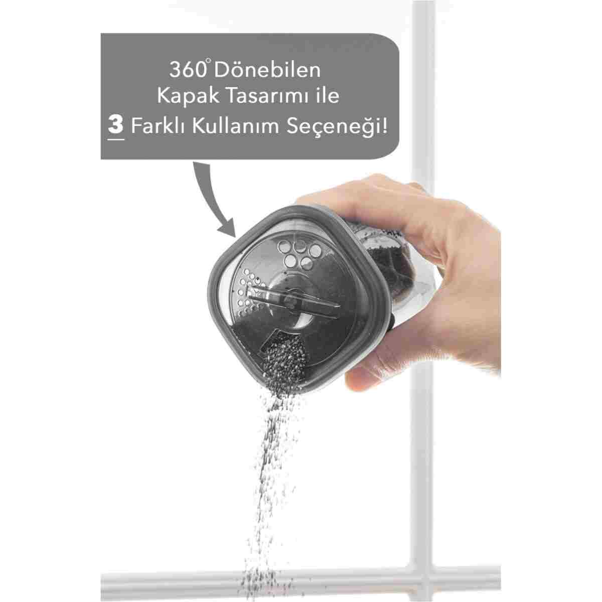 Meleni Home 52 Parça Mega Seti Kare Erzak Ve Bakliyat Saklama Kabı Baharatlık 12x(300ML 500ML) 8x(1100ML 1700ML) - Görsel 3