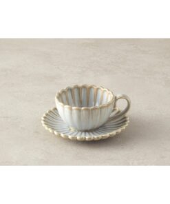 Alternative view of English Home Fiore New Bone China 4 Parça 2 Kişilik Kahve Fincan Takımı Gri