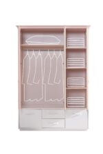 Setay Rosa Genç Odası - 3 Kapılı Dolap, Karyola, Komodin, Masa, Şifonyer, Kitaplık - Görsel 5