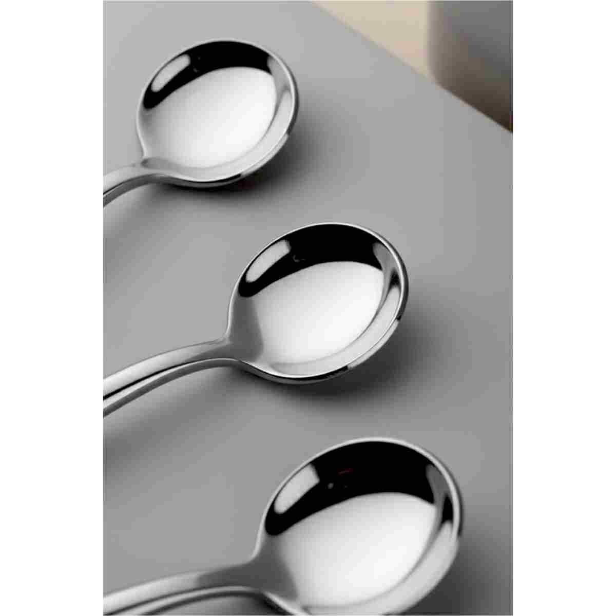 Kitchen Life 6'lı Lux Yuvarlak Paslanmaz Çelik Gümüş Çay Kaşığı - Kaşık - Görsel 6
