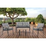 Tu Tienda KÖYCEĞİZ 2+1+1+SEHPA(50*75) BAHÇE BALKON MUTFAK TAKIMI,KAZAYAKLI