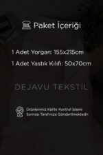dt dejavu.teks Tek Kişilik Welsoft Yorgan + Yastık Kılıfı Seti | Pembe Yıldız Desenli Çift Taraflı Yorgan Takımı - Görsel 7