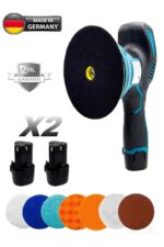 MOONSHOP Çift Akülü Orbital 48 V Lityum 2x Batarya 6 Devir Ayarlı Detay Pasta Cila Zımpara Polisaj Makinesi. - Görsel 9