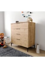 ALONEX HOME ADEN 4 ÇEKMECELİ SEPET ŞİFONYER - Görsel 2
