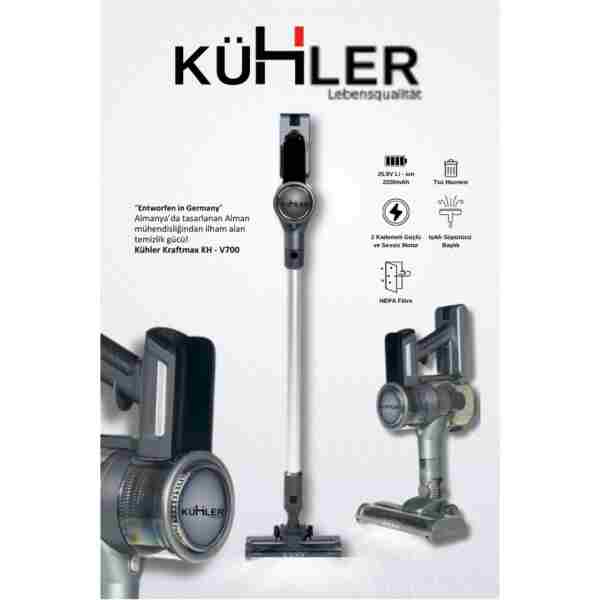 kühler Kraftmax KH-V700 Kablosuz Turbo Fırçalı Dikey Şarjlı Süpürge