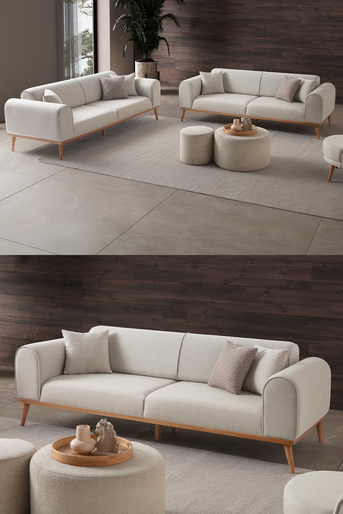 EDSY HOME Rebull 3+3 Koltuk Takımı Sütlü Kahve - Görsel 9
