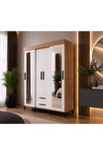 Afilli Ildır Çocuk Odası Takımı Tamamı Mdf Flora Beyaz Aynalı - Görsel 6