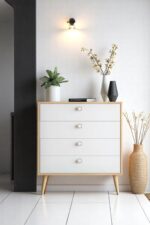 FLORADESİGN Zen Şifonyer / Çok Amaçlı Dolap/ Çekmeceli Şifonyer / Kapaklı Şifonyer / 4 Çekmeceli Şifonyer 80CM - Görsel 2
