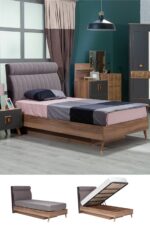 MOBETTO Retro Bazalı Karyola Genç Odası Karyola + Başlık