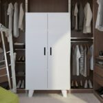 KZY 12R Elbise Dolabı Gömlek Dolabı Eşya Dolabı Erzak Dolabı Ayakkabı Dolabı Beyaz