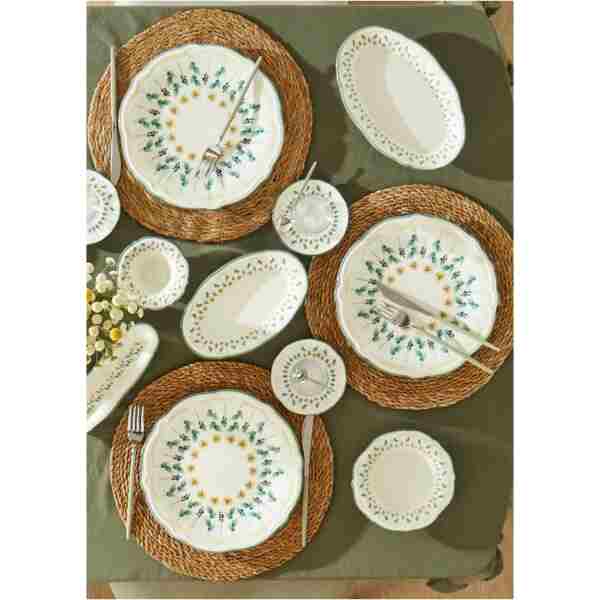 Bella Maison Adelina Stoneware 26 Parça 6 Kişilik Kahvaltı Takımı Yeşil