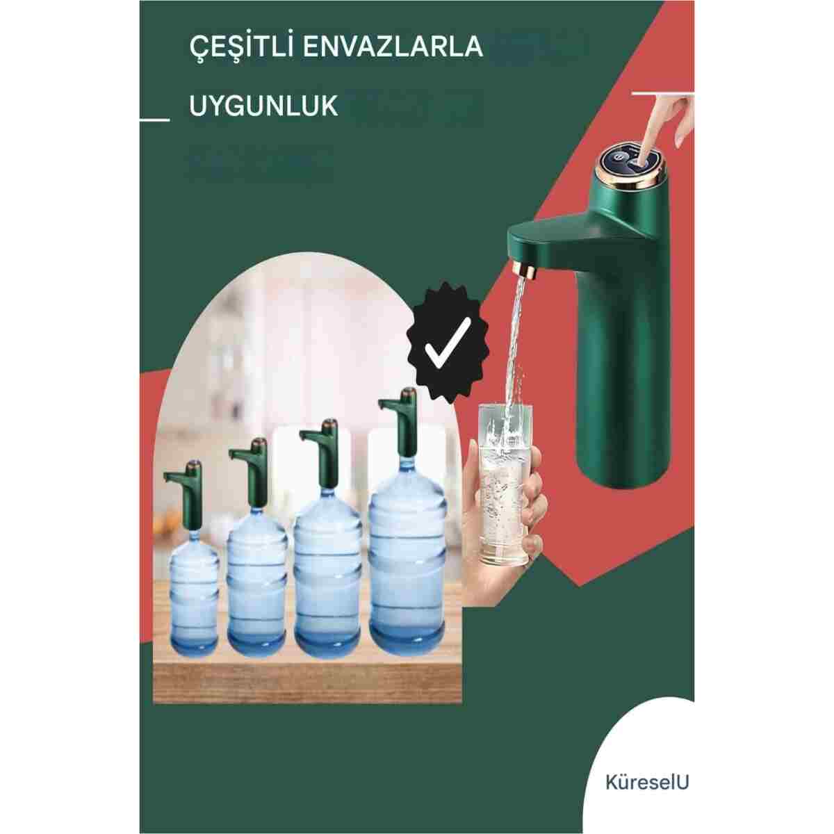 ESENLİWE Damacana Pompası Akıllı Su Pompası Dokunmatik Şarjlı 600 ml - Görsel 3
