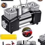 MOONSHOP Profesyonel Çift Pistonlu 12V 185 Psi Dakikada 85Lt Araç Araba Lastik Bot Şişirme Kompresörü