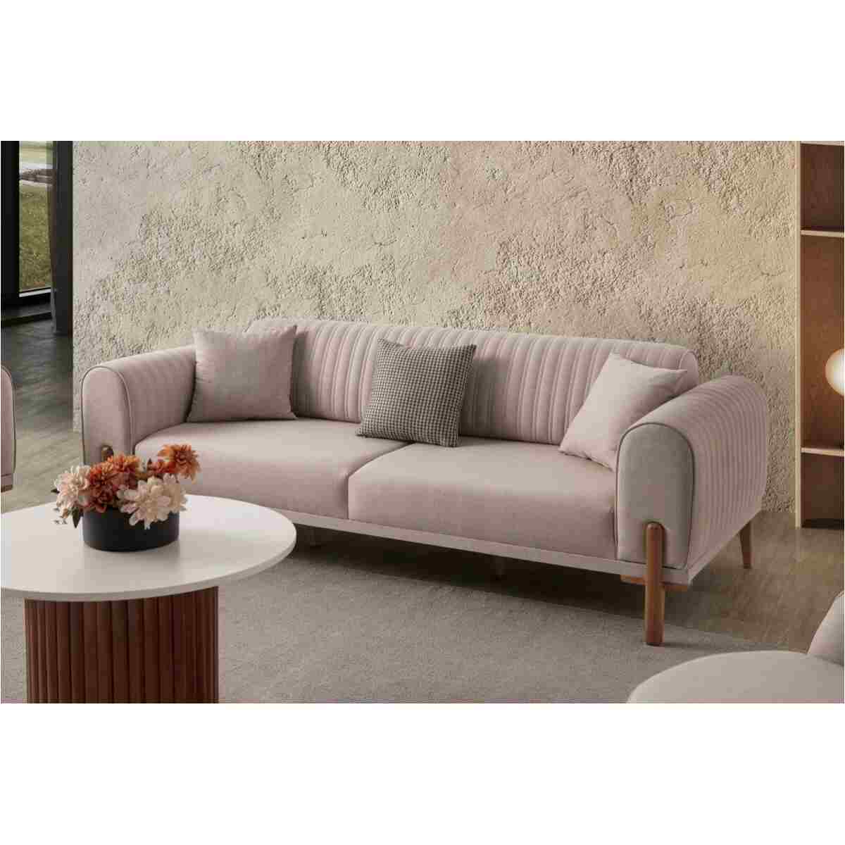 EDSY HOME Galata 3+3+1+1 Koltuk Takımı Sütlü Kahve - Görsel 5