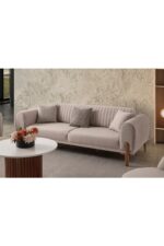 EDSY HOME Galata 3+3+1+1 Koltuk Takımı Sütlü Kahve - Görsel 5