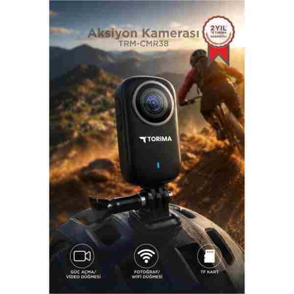 Torima Aksiyon Kamerası 4K Manyetik Giyilebilir CMR38 Siyah