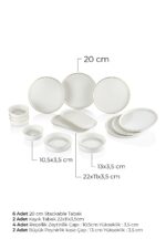 Kitchen Life 14 Parça 6 Kişilik Altın Yaldızlı Kahvaltı Takımı Caotıc Gold -Lüx Kahvaltılık Sunum Seti Tabağı - Görsel 3