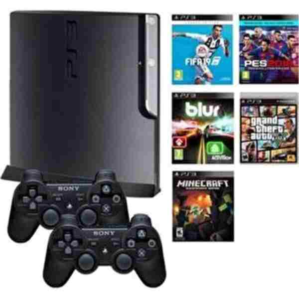 ACTIVISION Ps3 slim 500 gb oyun konsolu + 2 kol + 30 ana oyun + 100 arcade oyun playstation 3