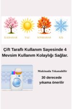 yok yok evim eve dair her şey Welsoft Pofuduk Çift Taraflı BOLONLU KIZ Desenli Tek Kişilik Yorgan Uyku Seti - Görsel 5