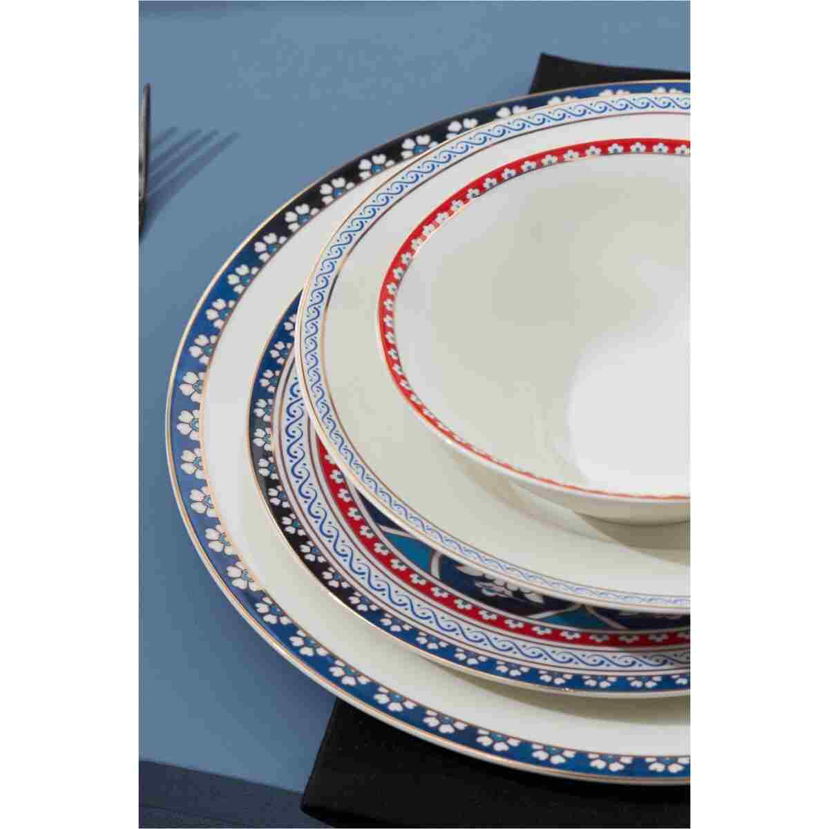 Karaca Elegance Bone Ancient 24 Parça 6 Kişilik Yemek Takımı - Görsel 10
