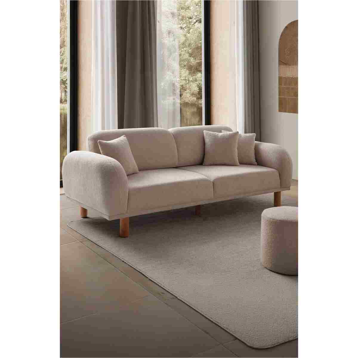 EDSY HOME Regnum Koltuk Takımı 3+3+1 Taş Renk - Görsel 4