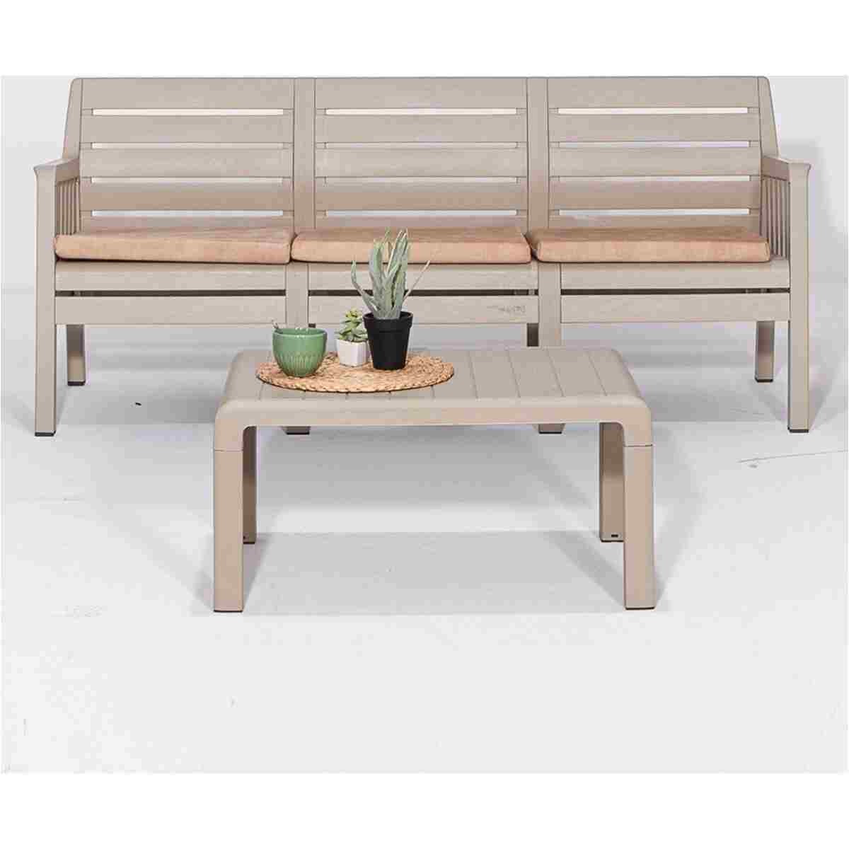SANDALİE Lara 3 1 1 S Bahçe Takımı Balkon - Bahçe - Teras Mobilyası / Cappucino - Görsel 6