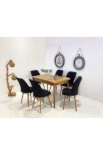 Kaktüs Avm 6 Kişilik Açılır Mdf Masa Sandalye Takımı Mutfak Masası Takımı Salon Masası - Görsel 9