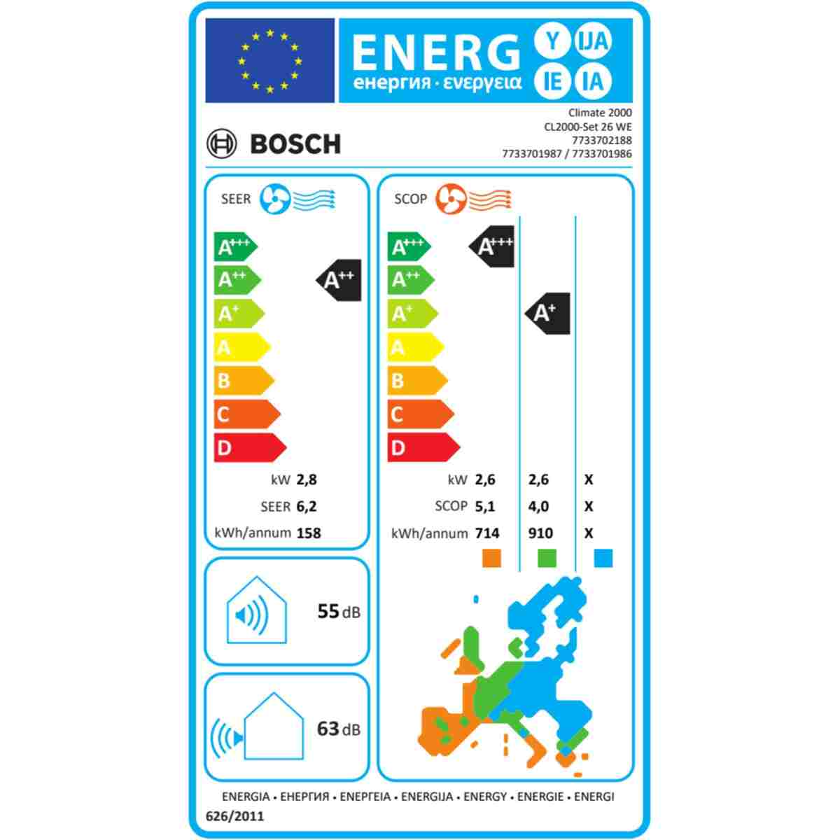 Bosch Climate 2001 Cl2001-9000 Btu A R32 - Görsel 2