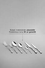 Nehir Lalezar Sade 12 Kişilik 89 Parça Kutulu Çatal Kaşık Bıçak Takımı - Görsel 12