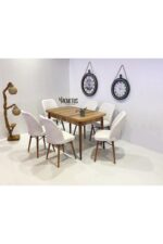 Kaktüs Avm 6 Kişilik Açılır Mdf Masa Sandalye Takımı Mutfak Masası Takımı Salon Masası - Görsel 13