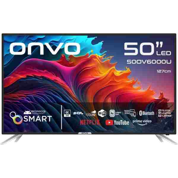 ONVO 50OV6000U 50'' ULTRA HD ANDROID 13 SMART LED TV (ÜCRETSİZ KURULUM)