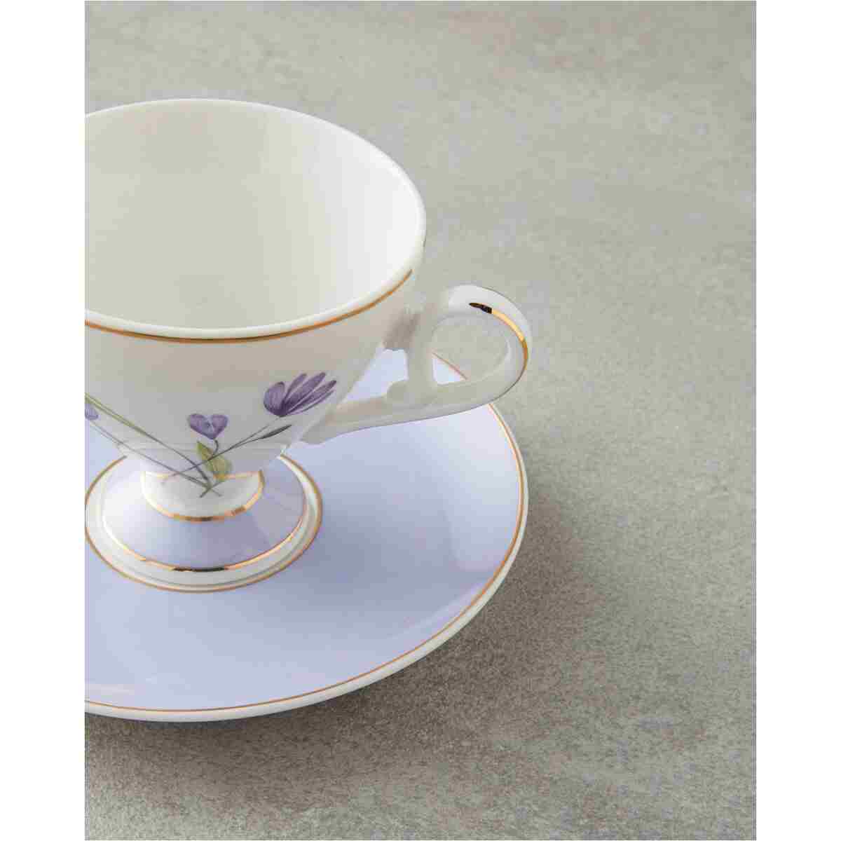 English Home Valentina New Bone China 4 Parça 2 Kişilik Kahve Fincan Takımı 80 ml Lila - Görsel 8