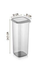 Kitchen Life 12'li Jumbo Boy Etiketli Square Kare Erzak Saklama Kabı Seti 1750 ml - Sert Kapak - Görsel 6