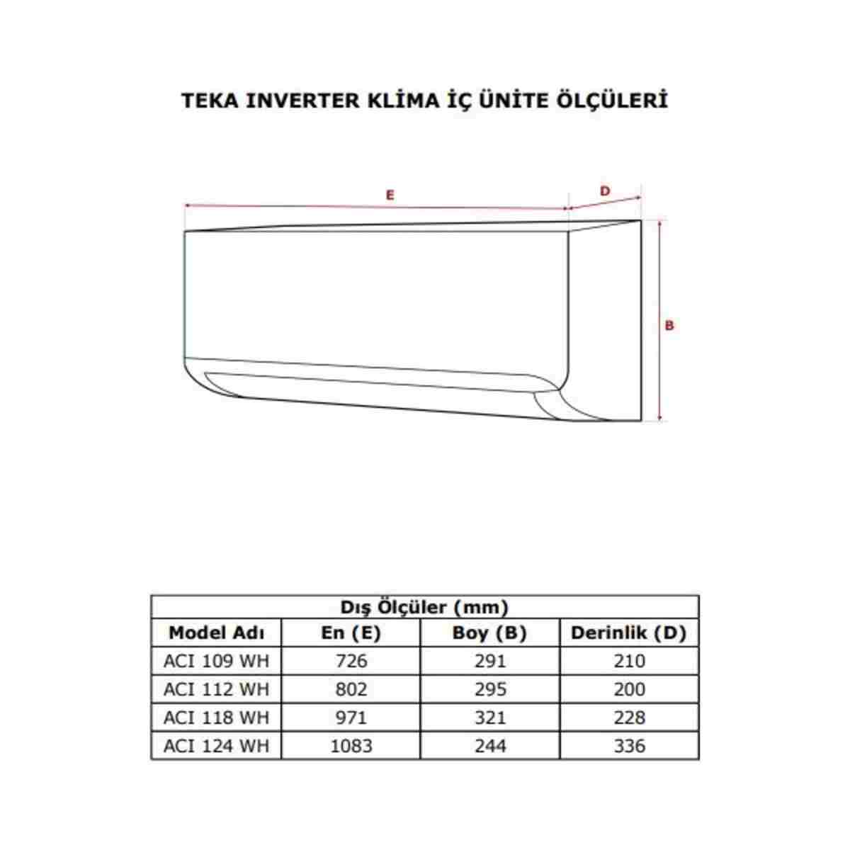 Teka ACI 112 WH / ACO 112 WH KLİMA - Görsel 4