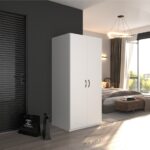 EVA İTHALAT 2 Kapaklı Elbise Dolabı Beyaz80