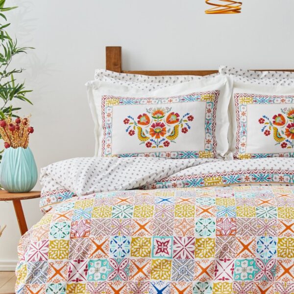 Karaca Home Lumina Sarı %100 Pamuk Çift Kişilik Nevresim Takımı