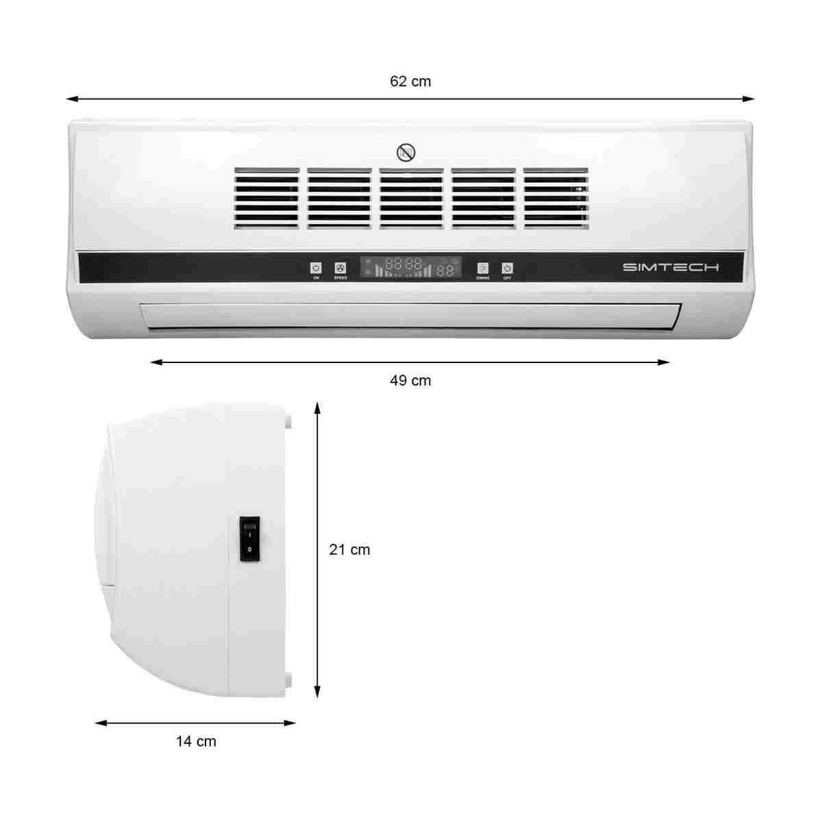 Simtech KM-1718 Duvar Tipi Vantilatör Beyaz - Görsel 10