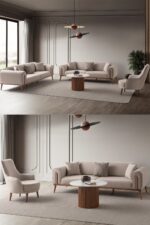 EDSY HOME Riva 3+3+1+1 Koltuk Takımı Antrasit - Görsel 9