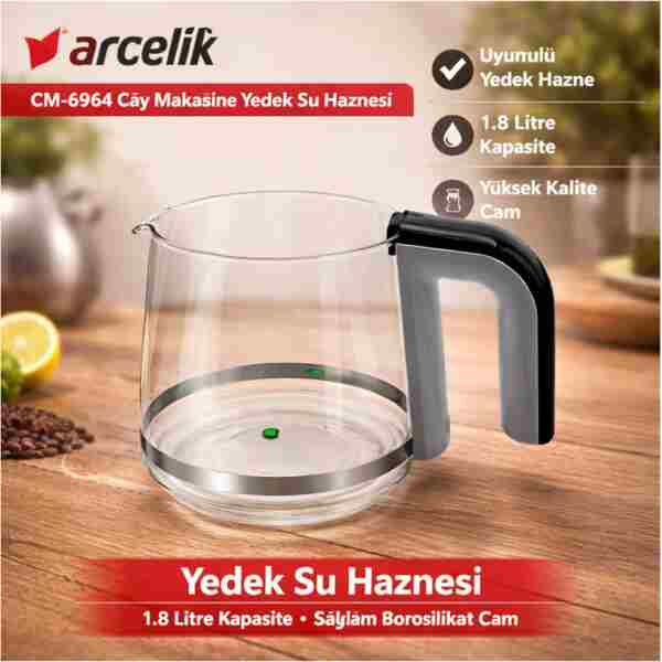 Arçelik Orjinal Cm 6964 Resital Çaycı Cam Demlik