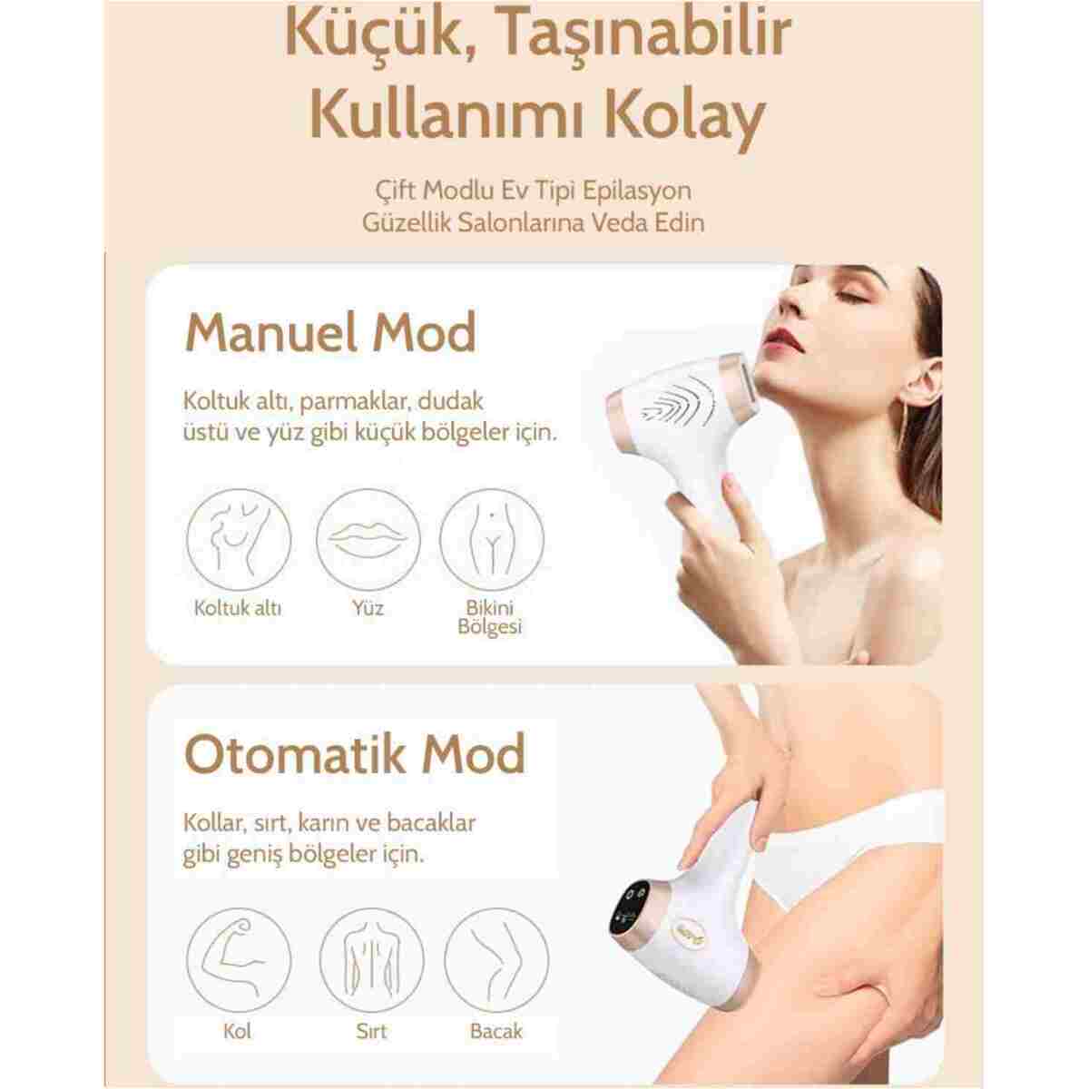 GoldMi IPL-01 Buz Lazer Epilasyon Cihazı Sınırsız Atım Cilt Gençleştirme Otomatik Manuel 21J Yüksek Enerji - Görsel 12