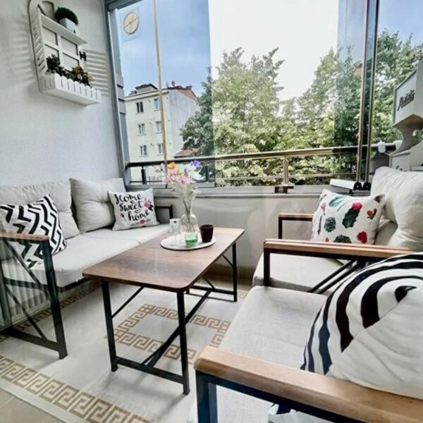 Kırlenta Krem Liva 2 1 1 Sehpa Balkon Takımı Bahçe Takımı Bahçe Mobilyası