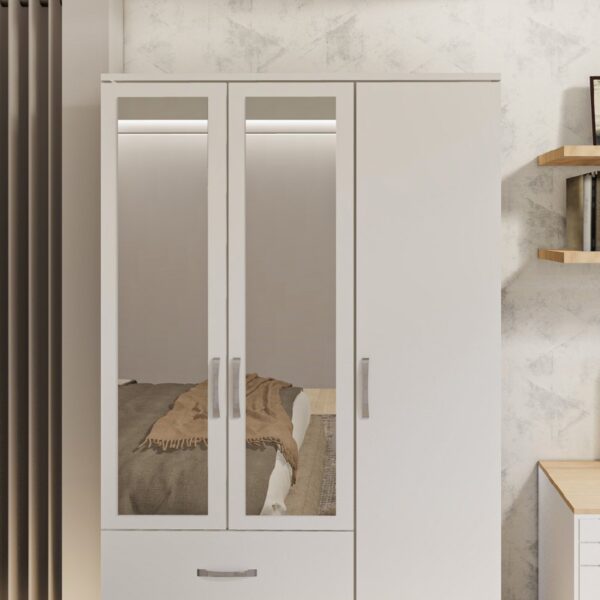 Metalia Gm 851 Home Aynalı 3 Kapı 2 Çekmeceli Gardırop