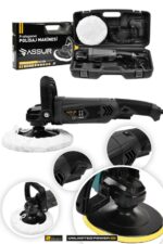 ASSUR 1200w Polisaj Makinesi Devir Ayarlı 6 Kademeli 180 mm Pasta Cila
