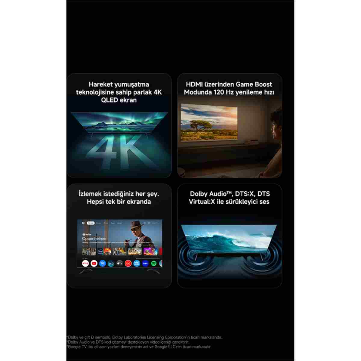 Xiaomi TV A Pro 55 2026 - 55" 140 4K Ultra HD QLED Google Smart 120Hz Game Boost Uydu Alıcılı TV - Görsel 5