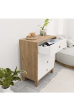 Mezza 3660 LISA 4 ÇEKMECELİ AYAKLI ŞİFONYER SEPET - BEYAZ - Görsel 9
