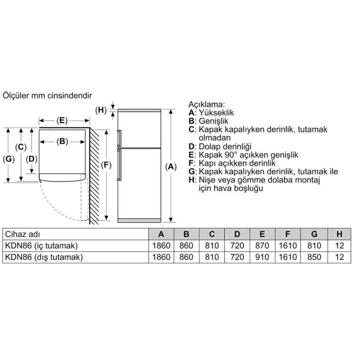 Profilo PROFİLO BD2086WEXN BZD-NOFROST-680LT-DİJİTAL - Görsel 7