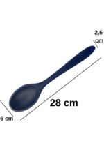 Multiamo İvory Sert Uçlu Isıya Dayanıklı Yanmaz Yapışmaz Silikon Uzun Kaşık 28 Cm + Kısa Kaşık 22 Cm / 2 Adet - Görsel 4