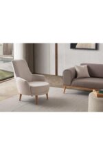 EDSY HOME Rebull 3+1 Koltuk Takımı Kahverengi + Sütlü Kahve - Görsel 7