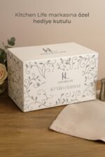 Kitchen Life 12 Parça 6 Kişilik Stackable Altın Yaldızlı Kahve Fincan Takımı - Kahve Fincanı Seti 100ml - Görsel 6