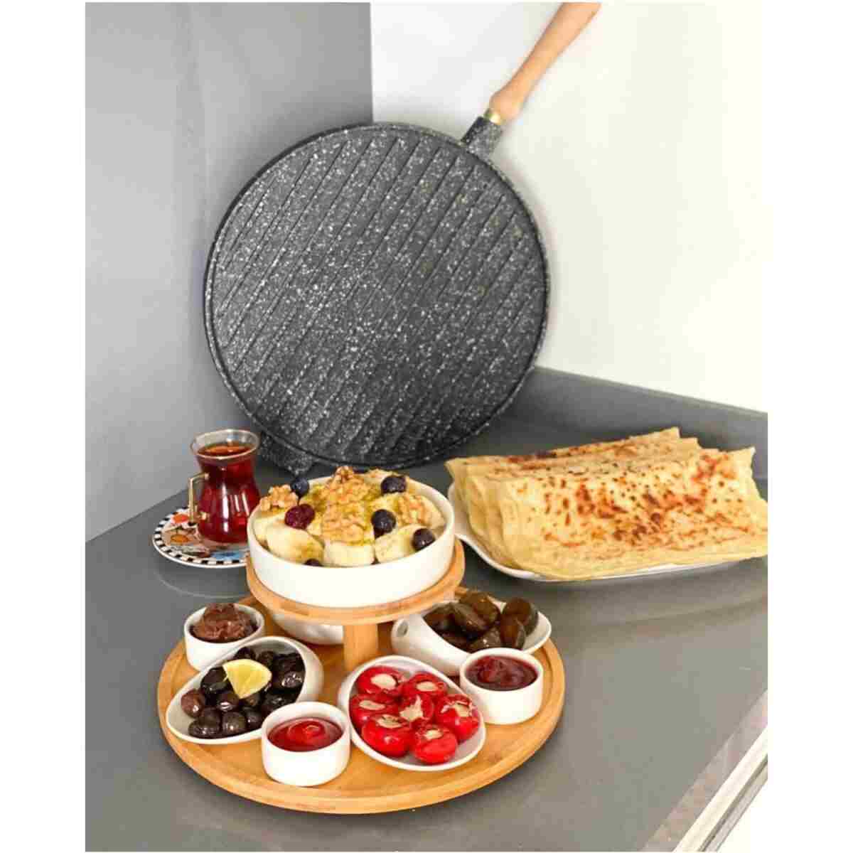 KONTEF Döküm Çift Taraflı Gözleme / Izgara Tavası - Görsel 13